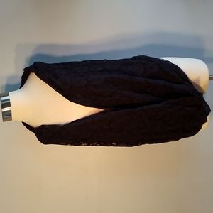 EXPRESS BLACK ROSE LACE INFINITY SCARF